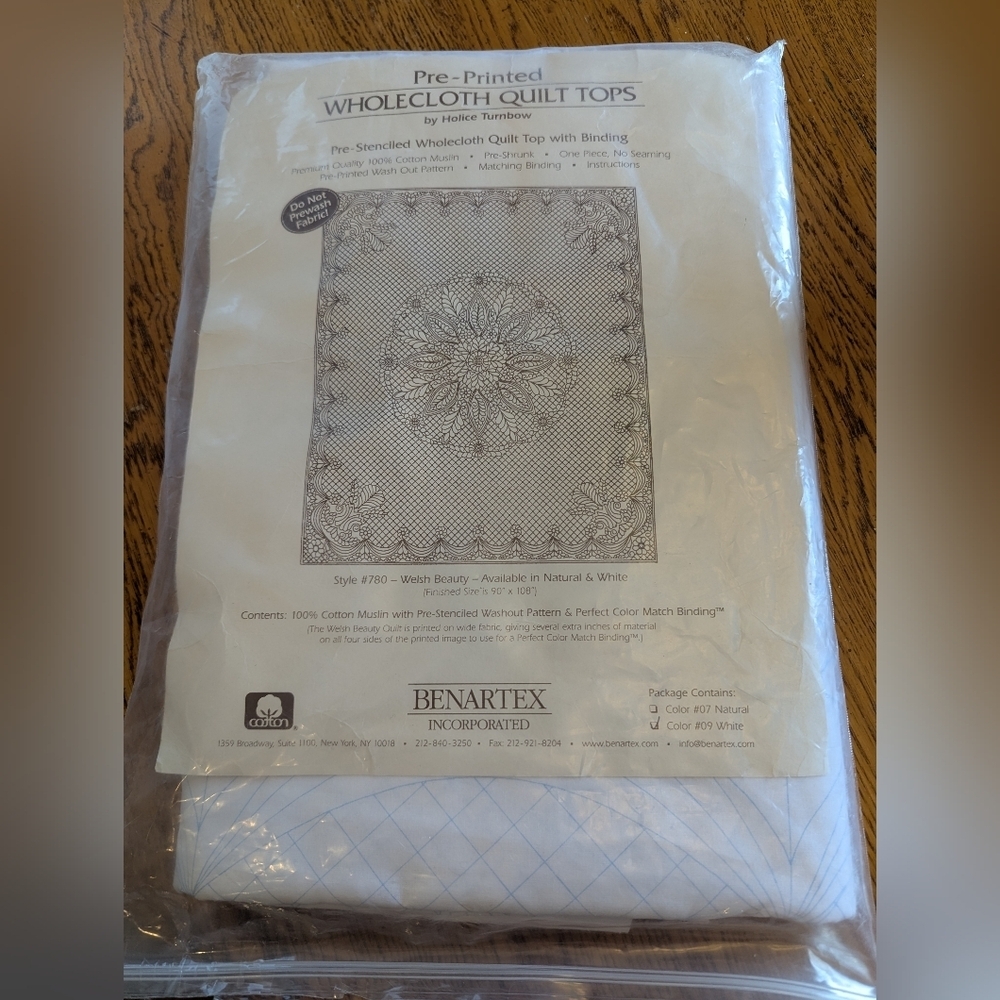 Benartex Vintage Cotton Wholecloth Quilt Top Sewing Kit By Holice Turnbow